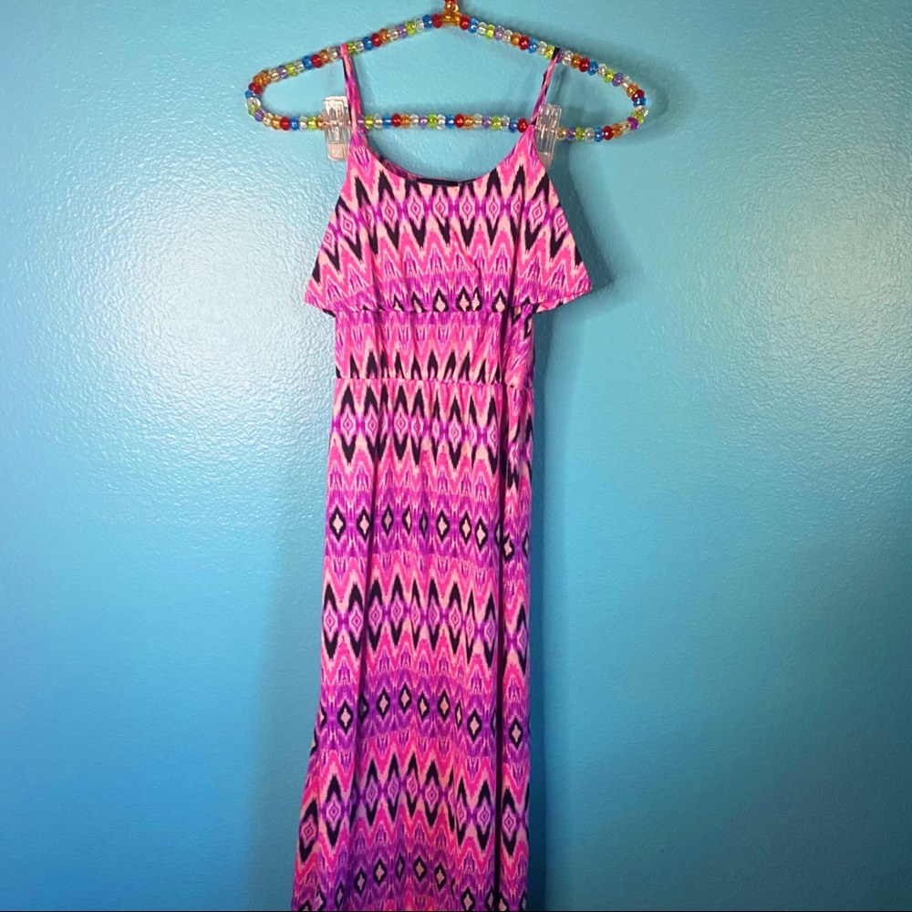 Miss Understood pink and purple maxi dress